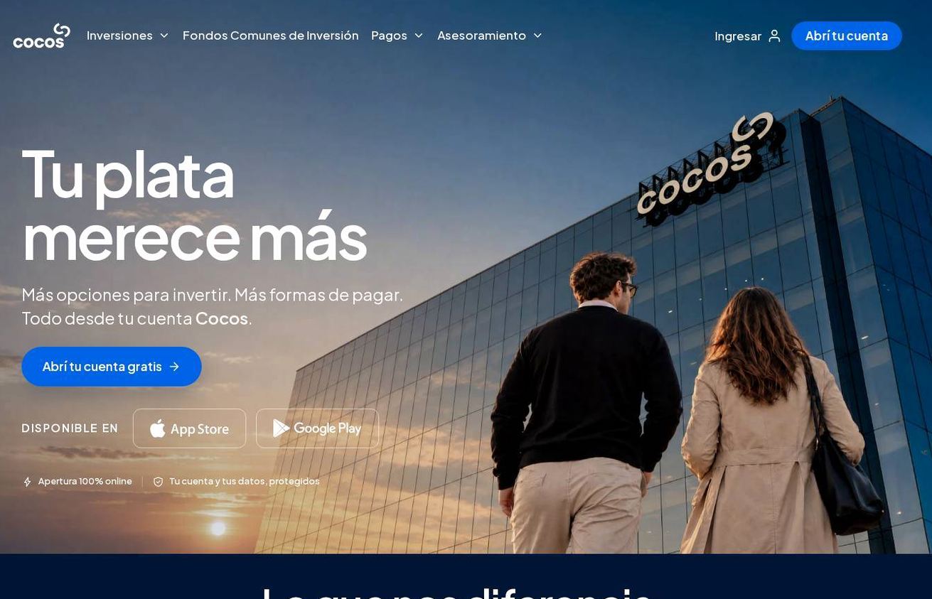 Screenshot of the Cocos Capital website